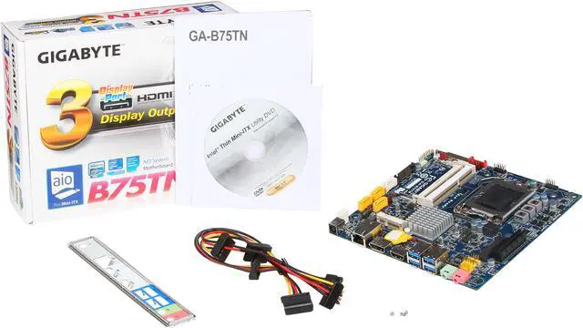 Alt view image 5 of 5 - GIGABYTE GA-B75TN LGA 1155 Intel B75 HDMI USB 3.0 Thin mini-ITX Intel Motherboard