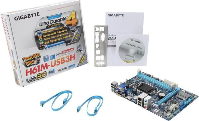 Alt view image 5 of 5 - GIGABYTE GA-H61M-USB3H LGA 1155 Intel H61 HDMI USB 3.0 Micro ATX Intel Motherboard with UEFI BIOS