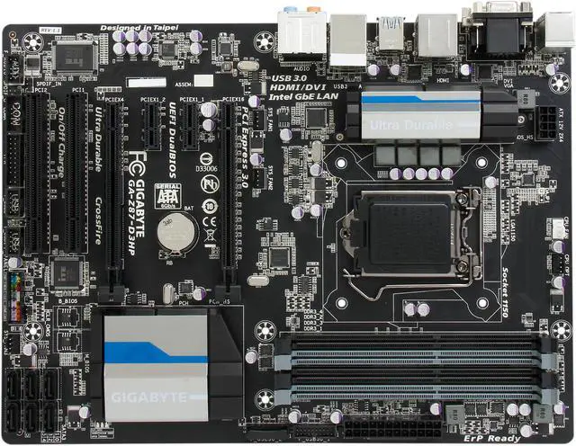 Alt view image 3 of 5 - GIGABYTE GA-Z87-D3HP LGA 1150 Intel Z87 HDMI USB 3.0 ATX Intel Motherboard