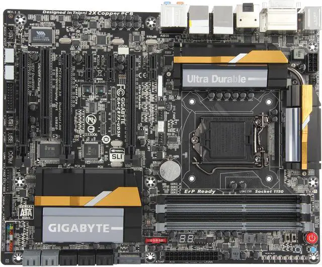 Alt view image 3 of 5 - GIGABYTE GA-Z87X-UD5H LGA 1150 Intel Z87 HDMI USB 3.0 ATX Intel Motherboard with UEFI BIOS