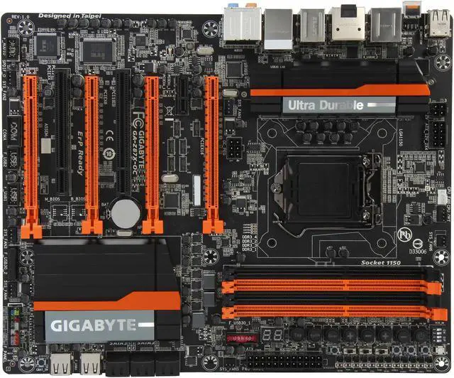 Alt view image 3 of 5 - GIGABYTE GA-Z87X-OC LGA 1150 Intel Z87 HDMI USB 3.0 ATX Intel Motherboard with UEFI BIOS