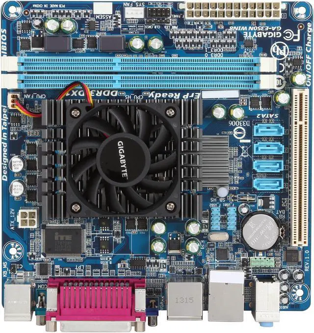 Alt view image 3 of 5 - Gigabyte Ultra Durable 4 Classic GA-E350N WIN8 Desktop Motherboard - AMD A45 Chipset