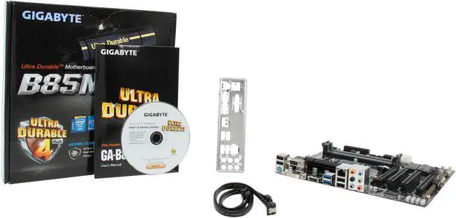 Alt view image 5 of 5 - GIGABYTE GA-B85M-D3H LGA 1150 Intel B85 HDMI USB 3.0 Micro ATX Intel Motherboard