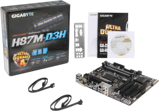 Alt view image 5 of 5 - GIGABYTE GA-H87M-D3H LGA 1150 Intel H87 HDMI USB 3.0 Micro ATX Intel Motherboard