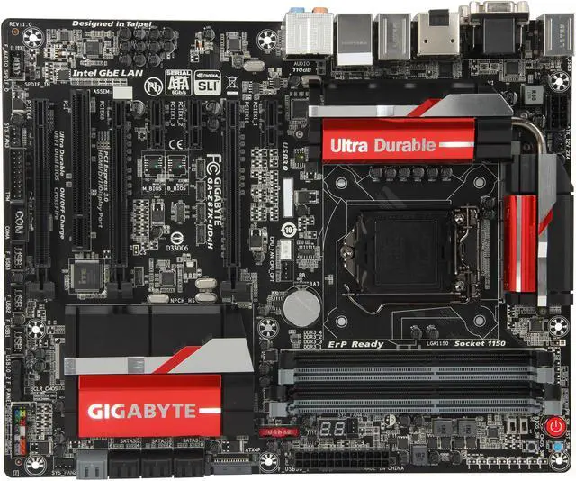 Alt view image 3 of 5 - GIGABYTE GA-Z87X-UD4H LGA 1150 Intel Z87 HDMI USB 3.0 ATX Intel Motherboard