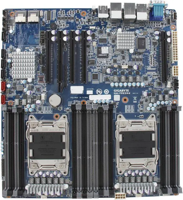 Alt view image 3 of 5 - GIGABYTE 7PESH4 SSI EEB Server Motherboard Dual LGA 2011 Intel C602 DDR3 1600/1333/1066