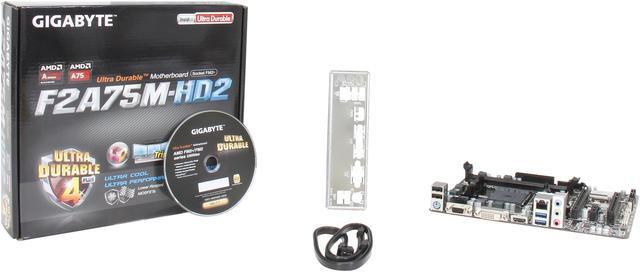 Alt view image 6 of 5 - GIGABYTE GA-F2A75M-HD2 (rev. 3.0) FM2+ AMD A75 (Hudson D3) USB 3.0 HDMI Micro ATX AMD Motherboard