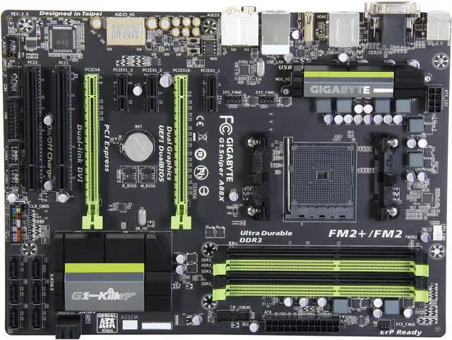 Alt view image 3 of 5 - GIGABYTE GA-G1.Sniper A88X FM2+ / FM2 AMD A88X (Bolton D4) USB 3.0 HDMI ATX AMD Motherboard