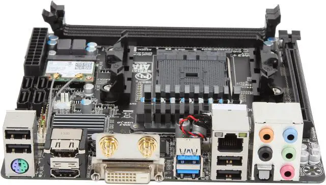 Alt view image 2 of 5 - GIGABYTE GA-F2A88XN-WIFI FM2+ / FM2 AMD A88X (Bolton D4) USB 3.0 HDMI Mini ITX AMD Motherboard