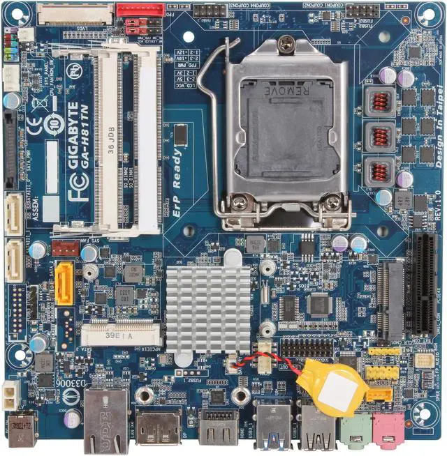 Alt view image 3 of 5 - GIGABYTE GA-H81TN LGA 1150 Intel H81 HDMI USB 3.0 Thin Mini-ITX Intel Motherboard