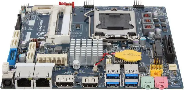 Alt view image 2 of 5 - GIGABYTE GA-Q87TN LGA 1150 Intel Q87 HDMI USB 3.0 Thin Mini-ITX Intel Motherboard