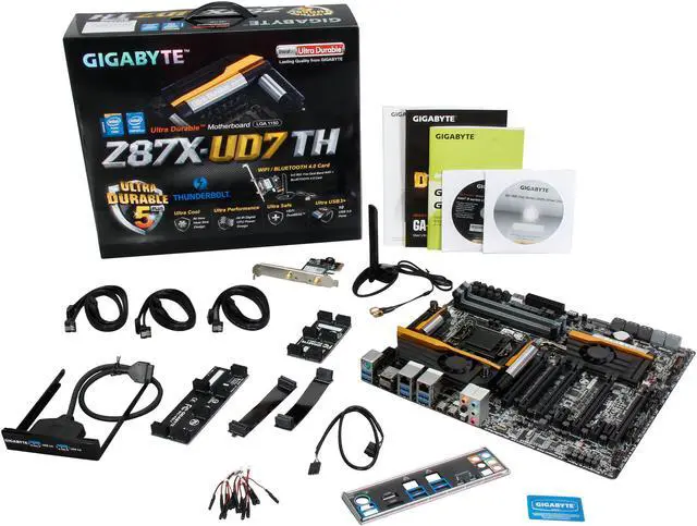 Alt view image 6 of 6 - GIGABYTE GA-Z87X-UD7 TH LGA 1150 Intel Z87 HDMI USB 3.0 Extended ATX Intel Motherboard