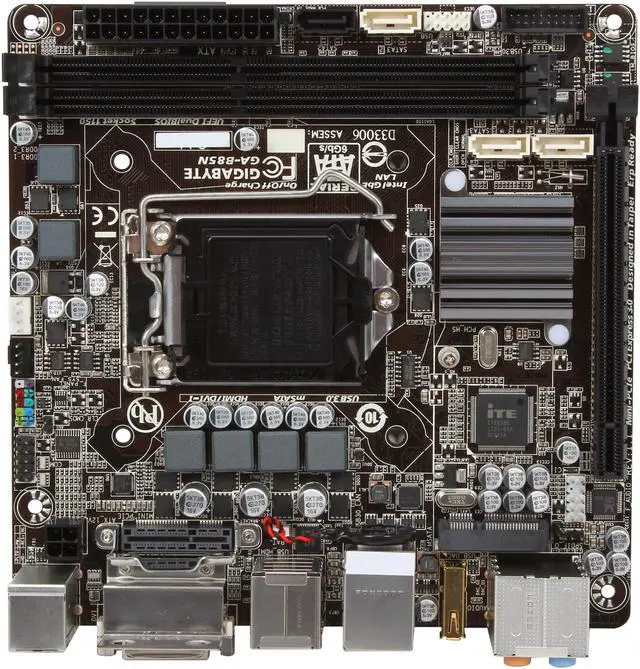 Alt view image 3 of 5 - GIGABYTE GA-B85N LGA 1150 Intel B85 HDMI USB 3.0 Mini ITX Intel Motherboard