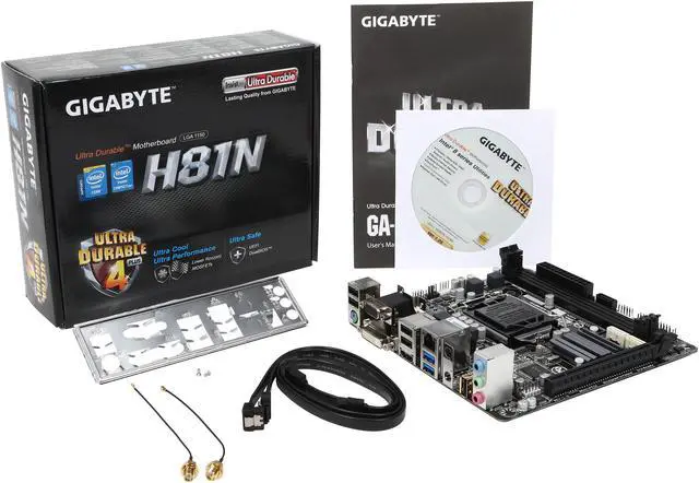 Alt view image 5 of 5 - Gigabyte Ultra Durable 4 Plus GA-H81N Desktop Motherboard - Intel H81 Chipset - Socket H3 LGA-1150