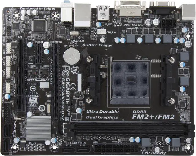 Alt view image 3 of 5 - GIGABYTE GA-F2A88XM-DS2 FM2+ / FM2 AMD A88X (Bolton D4) USB 3.0 Micro ATX AMD Motherboard