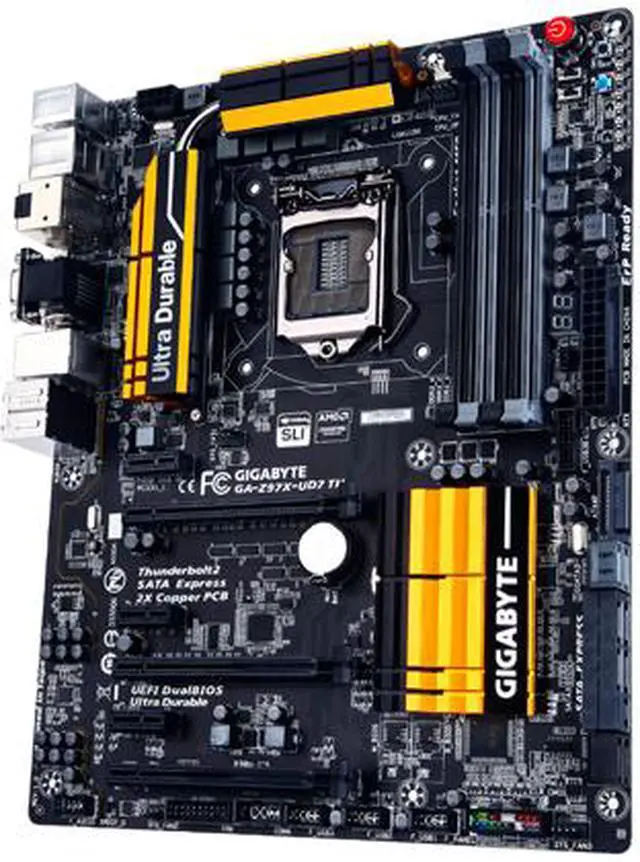 Alt view image 3 of 6 - GIGABYTE GA-Z97X-UD7 TH LGA 1150 Intel Z97 HDMI USB 3.0 ATX Intel Motherboard