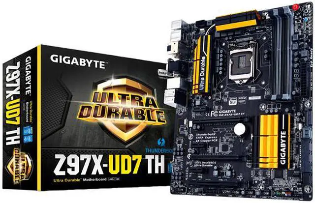 Alt view image 6 of 6 - GIGABYTE GA-Z97X-UD7 TH LGA 1150 Intel Z97 HDMI USB 3.0 ATX Intel Motherboard