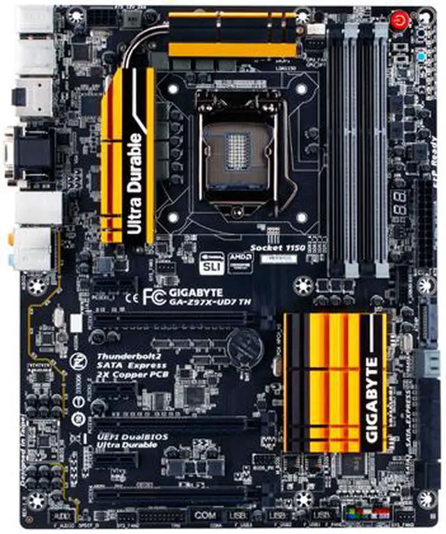 Alt view image 4 of 6 - GIGABYTE GA-Z97X-UD7 TH LGA 1150 Intel Z97 HDMI USB 3.0 ATX Intel Motherboard