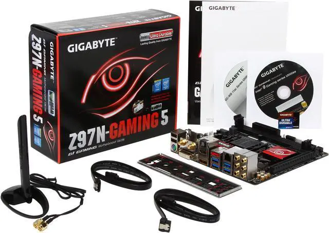 Alt view image 5 of 5 - GIGABYTE G1 Gaming GA-Z97N-Gaming 5 LGA 1150 Intel Z97 HDMI USB 3.0 Mini ITX Intel Motherboard