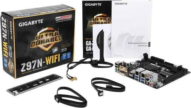 Alt view image 5 of 5 - GIGABYTE GA-Z97N-WIFI LGA 1150 Intel Z97 HDMI USB 3.0 Mini ITX Intel Motherboard