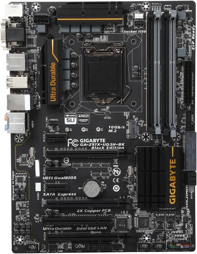 Alt view image 3 of 5 - GIGABYTE GA-Z97X-UD3H-BK (rev. 1.0) LGA 1150 Intel Z97 HDMI USB 3.0 ATX Intel Motherboard
