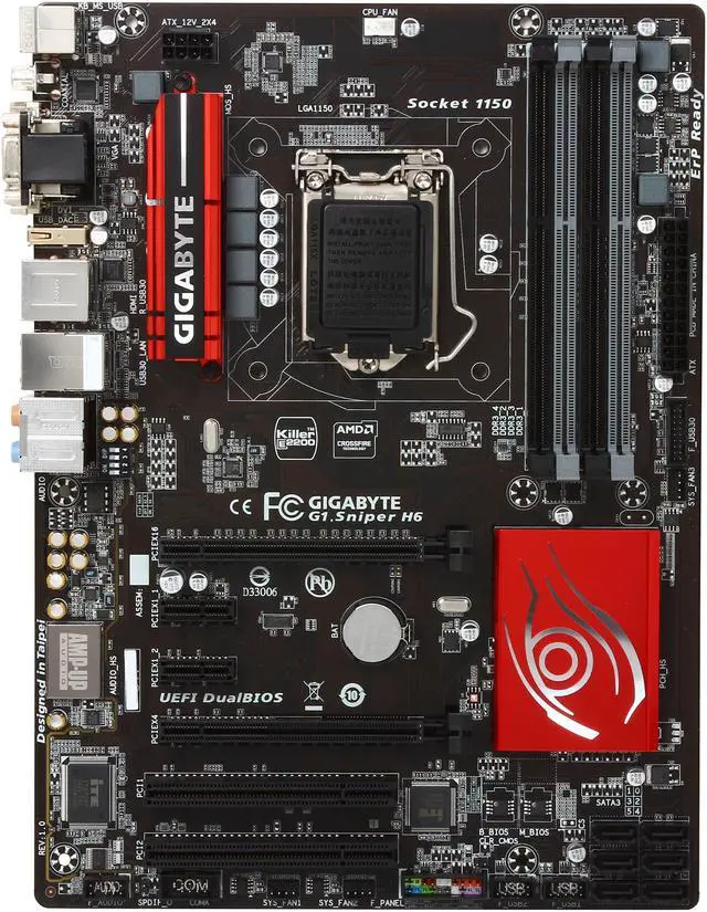 Alt view image 3 of 5 - GIGABYTE G1 Gaming G1.Sniper H6 LGA 1150 Intel H97 HDMI USB 3.0 ATX Intel Motherboard