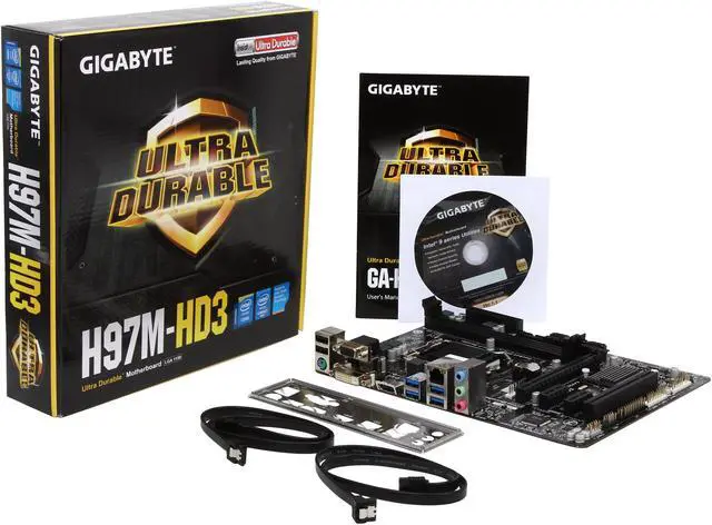 Alt view image 5 of 5 - GIGABYTE GA-H97M-HD3 LGA 1150 Intel H97 HDMI USB 3.0 Micro ATX Intel Motherboard