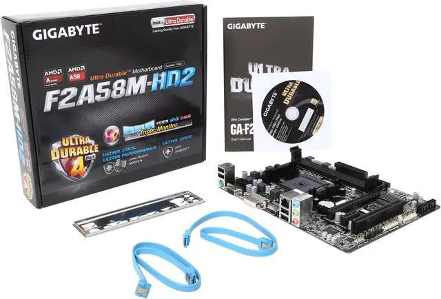 Alt view image 5 of 5 - GIGABYTE GA-F2A58M-HD2 FM2+ / FM2 AMD A58 (Bolton D2) HDMI Micro ATX AMD Motherboard