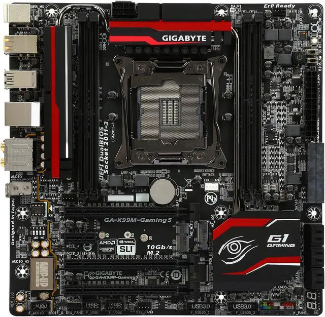 Alt view image 3 of 5 - GIGABYTE G1 Gaming GA-X99M-GAMING 5 LGA 2011-v3 Intel X99 USB 3.0 Micro ATX Motherboard