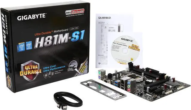 Alt view image 5 of 5 - GIGABYTE GA-H81M-S1 (rev. 2.1) LGA 1150 Intel H81 USB 3.0 Micro ATX Intel Motherboard