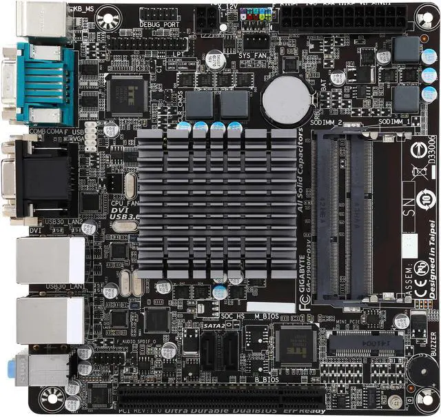 Alt view image 3 of 5 - GIGABYTE GA-J1900N-D3V Mini ITX