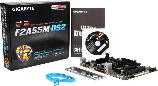 Alt view image 5 of 5 - GIGABYTE GA-F2A55M-DS2 FM2 AMD A55 (Hudson D2) Micro ATX AMD Motherboard with UEFI BIOS - Certified Refurbished