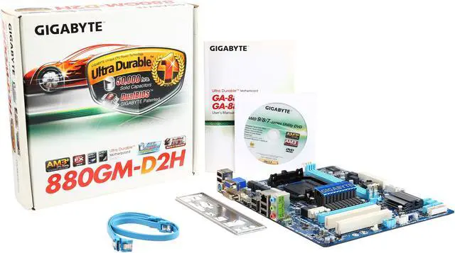 Alt view image 5 of 5 - GIGABYTE GA-880GM-D2H (rev. 3.1) AM3+ AMD 880G HDMI Micro ATX AMD Motherboard