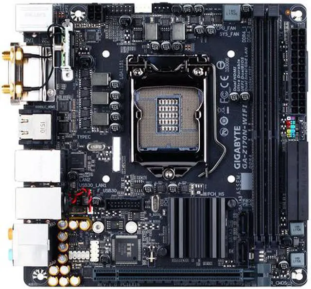Alt view image 4 of 7 - GIGABYTE GA-Z170N-WIFI (rev. 1.0) LGA 1151 Intel Z170 HDMI USB 3.0 Mini ITX Intel Motherboard