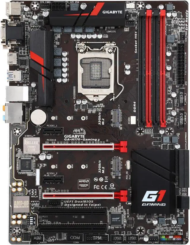 Alt view image 4 of 5 - GIGABYTE G1 Gaming GA-H170-Gaming 3 (rev. 1.0) LGA 1151 Intel H170 HDMI USB 3.0 ATX Intel Motherboard