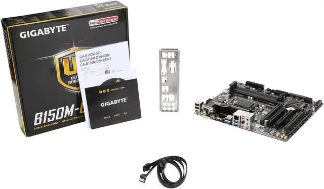 Alt view image 5 of 5 - GIGABYTE GA-B150M-D3H (rev. 1.0) LGA 1151 Intel B150 HDMI USB 3.0 Micro ATX Intel Motherboard