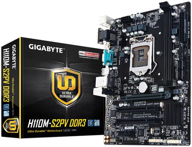Alt view image 7 of 7 - GIGABYTE GA-H110M-S2PV DDR3 (rev. 1.0) LGA 1151 Intel H110 USB 3.0 Micro ATX Intel Motherboard