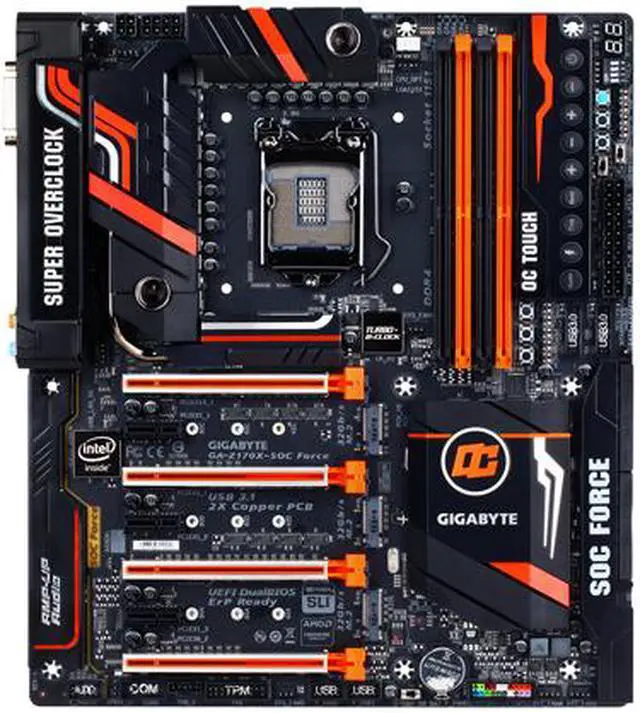 Alt view image 2 of 7 - GIGABYTE GA-Z170X-SOC FORCE (rev. 1.0) LGA 1151 Intel Z170 HDMI USB 3.1 USB 3.0 Extended ATX Intel Motherboard