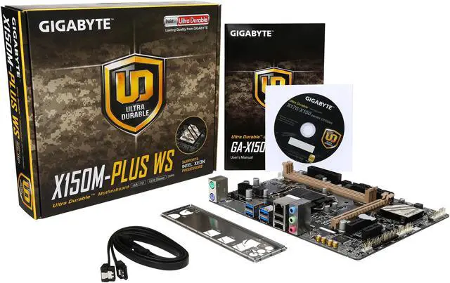Alt view image 5 of 5 - GIGABYTE GA-X150M-PLUS WS (rev. 1.0) LGA 1151 Intel C232 USB 3.0 Micro ATX Intel Motherboard