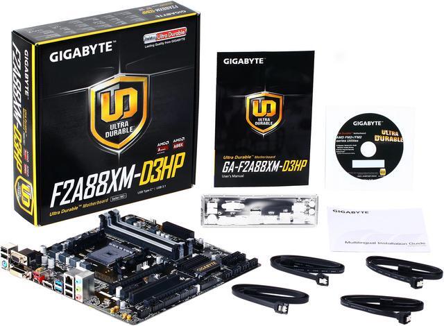 Alt view image 6 of 8 - GIGABYTE GA-F2A88XM-D3HP (rev. 1.0) FM2+ AMD A88X (Bolton D4) USB 3.1 USB 3.0 HDMI Micro ATX AMD Motherboard