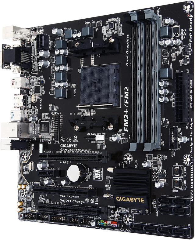 Alt view image 2 of 8 - GIGABYTE GA-F2A88XM-D3HP (rev. 1.0) FM2+ AMD A88X (Bolton D4) USB 3.1 USB 3.0 HDMI Micro ATX AMD Motherboard
