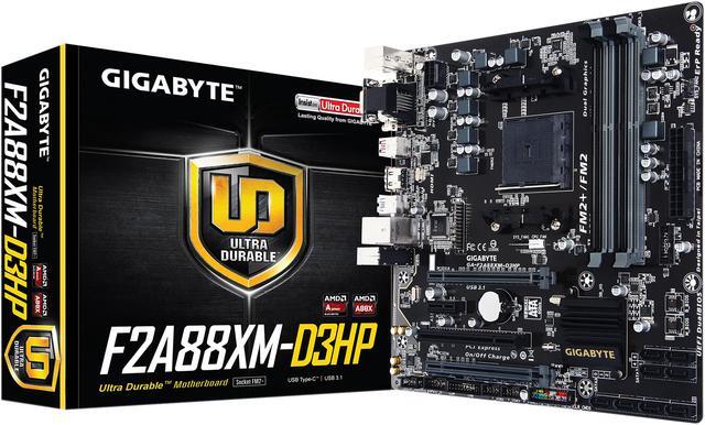 Alt view image 7 of 8 - GIGABYTE GA-F2A88XM-D3HP (rev. 1.0) FM2+ AMD A88X (Bolton D4) USB 3.1 USB 3.0 HDMI Micro ATX AMD Motherboard