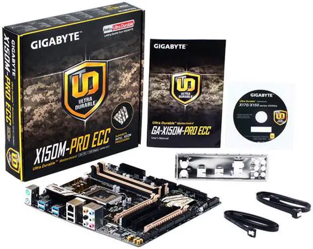 Alt view image 6 of 6 - GIGABYTE GA-X150M-PRO ECC (rev. 1.0) LGA 1151 Intel C232 USB 3.0 Micro ATX Intel Motherboard