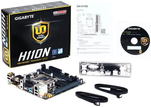 Alt view image 6 of 7 - GIGABYTE GA-H110N (rev. 1.0) LGA 1151 Intel H110 HDMI USB 3.0 Mini ITX Intel Motherboard