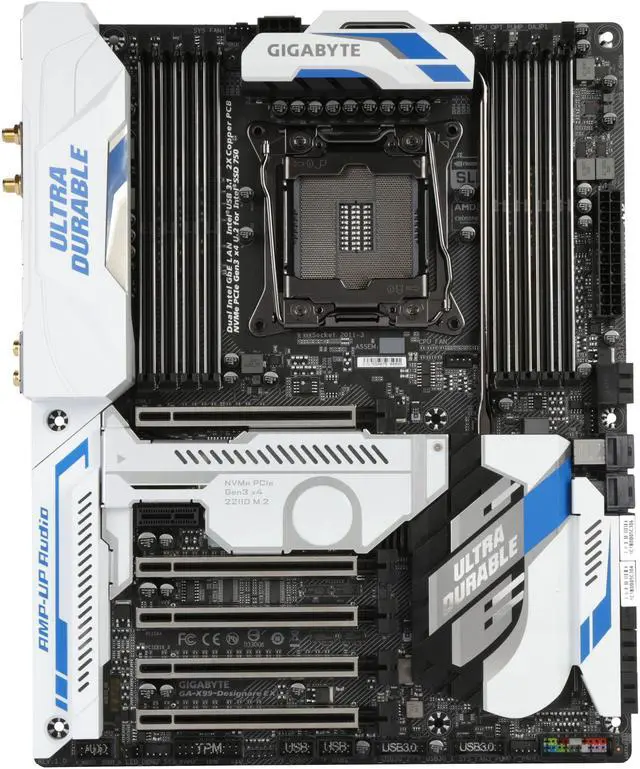Alt view image 3 of 5 - GIGABYTE GA-X99-Designare EX (rev. 1.0) LGA 2011-v3 Intel X99 USB 3.1 USB 3.0 ATX Intel Motherboard