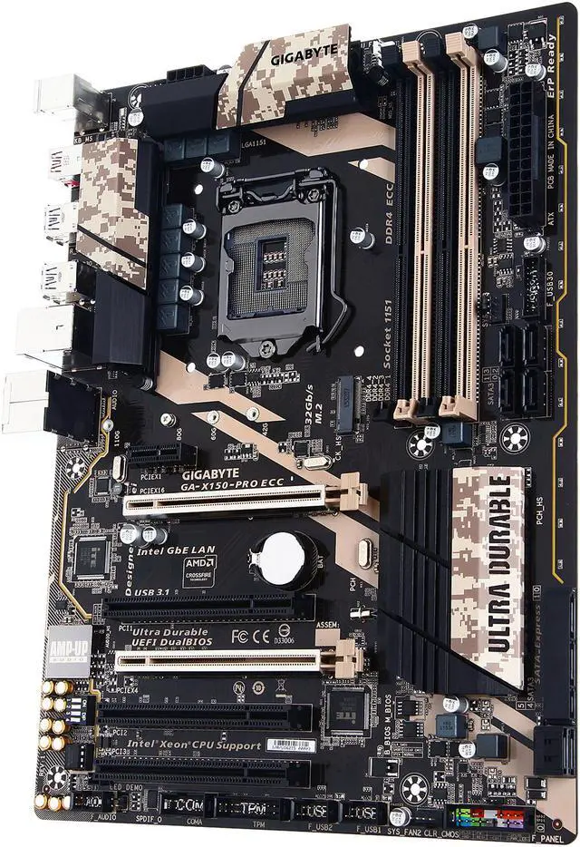 Alt view image 3 of 6 - GIGABYTE GA-X150-PRO ECC (rev. 1.0) LGA 1151 Intel C232 USB 3.1 USB 3.0 ATX Intel Motherboard
