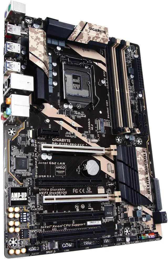 Alt view image 5 of 6 - GIGABYTE GA-X150-PRO ECC (rev. 1.0) LGA 1151 Intel C232 USB 3.1 USB 3.0 ATX Intel Motherboard