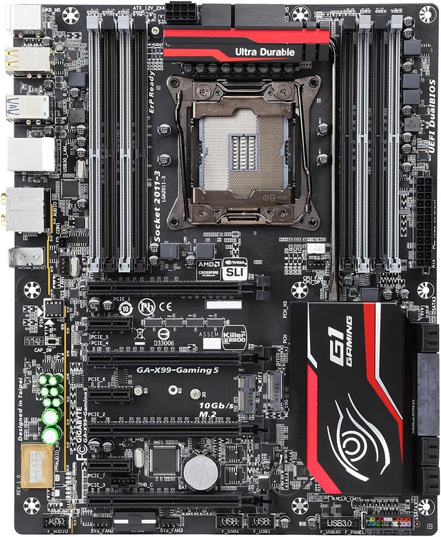 Alt view image 3 of 5 - GIGABYTE G1 Gaming GA-X99-GAMING 5 LGA 2011-v3 Intel X99 SATA 6Gb/s USB 3.0 ATX Intel Motherboard (Certified Refurbished)