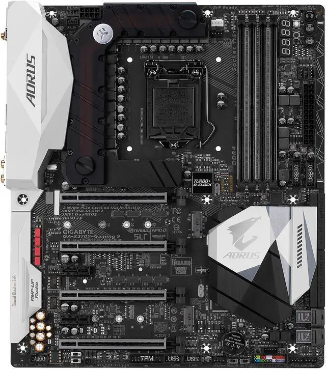 Alt view image 3 of 7 - GIGABYTE AORUS GA-Z270X-Gaming 9 (rev. 1.0) LGA 1151 Intel Z270 HDMI USB 3.1 Extended ATX Motherboards - Intel