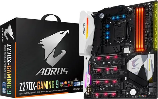 Alt view image 7 of 7 - GIGABYTE AORUS GA-Z270X-Gaming 9 (rev. 1.0) LGA 1151 Intel Z270 HDMI USB 3.1 Extended ATX Motherboards - Intel
